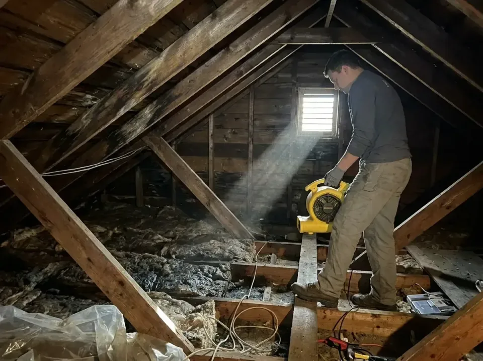 attic-water-damage-drying-proc-007 — frequently asked questions, Emergency Water Extraction & 24/7 Flood Response in Harvest…